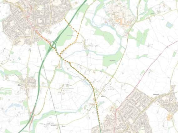 Map of the proposed K2L cycle path