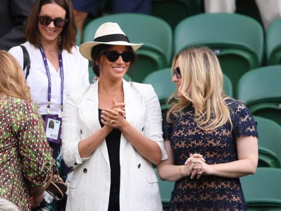 The Duchess of Sussex at Wimbledon. Courtesy of Getty Images