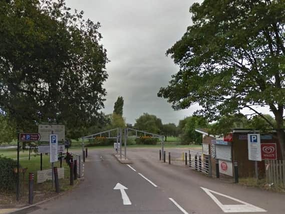 The Myton Fields car park entrance in Myton Road. Photo by Google Street View.