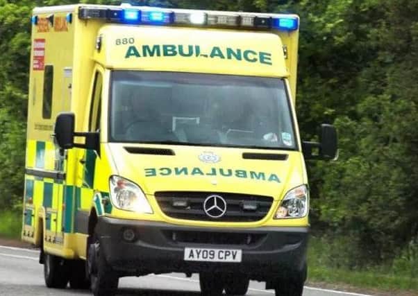 A moped rider was taken to hospital after a crash in Leamington