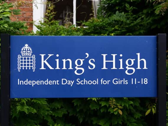 The King's High School sign in Warwick. Photo by Gill Fletcher.
