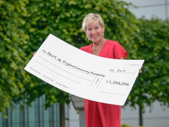 Tina Costello, CEO of the Heart of England Community Foundation, with the cheque. Photo supplied.