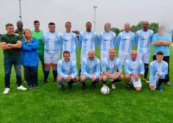 The Coventry City Legnds side line up ahead of kick-off. Pictures submitted