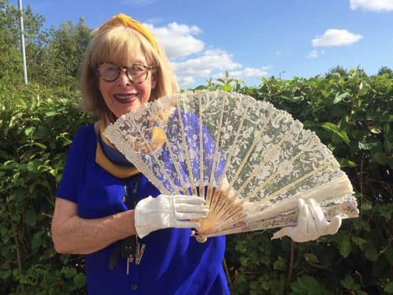 Notty Hornblower with the royal fan. Photo by Hansons Auctioneers