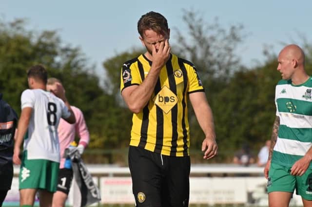 The disappointment is etched on Jack Lane's face at the final whistle. Pictures: Lou Smith