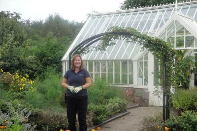 Emma O'Neil, head gardener at Garden Organic, on site where the new demonstration and training garden will be built