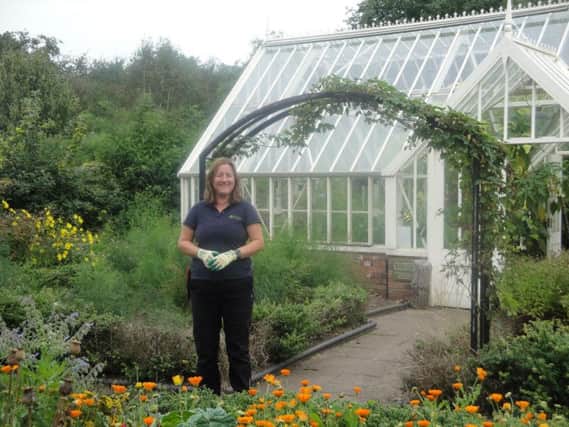 Emma O'Neil, head gardener at Garden Organic, on site where the new demonstration and training garden will be built