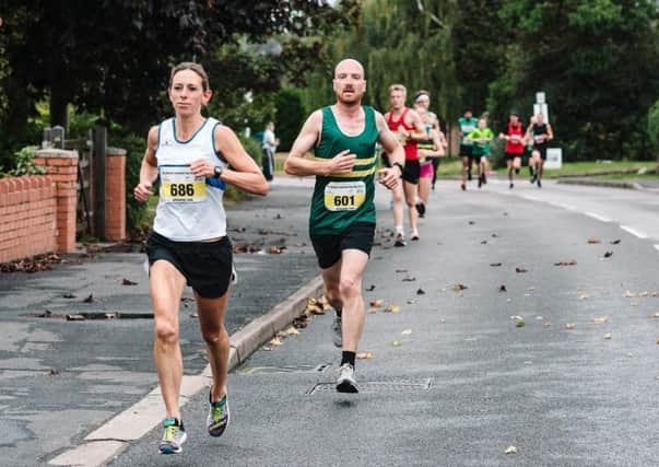 Kelly Edwards in action early on at the Balsall Common 10k. Pictures: Claire Keough
