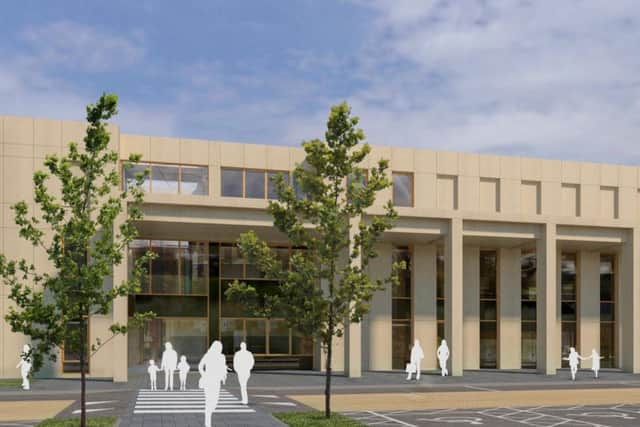 Image of the front of the new Kenilworth School