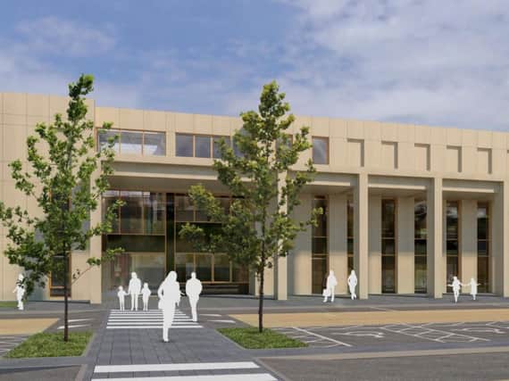 Image of the front of the new Kenilworth School