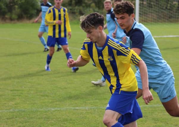 Frankie Baigent scored twice in Southam's thrashing of Long Crendon. Picture: Sarah Rowntree