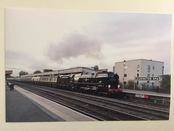 The photo shows the BR 4-6-2 'Merchant Navy' Class No. 35028 Clan Line, passing through Leamington station, while working the return journey of The Belmond British Pullman. Photo by Peter Sumner