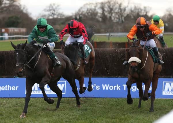 Impulsive Star, far right, has pulled up on his three starts since winning the Classic Chase in 2019.