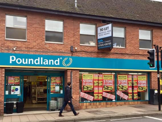 Poundland in Kenilworth town centre