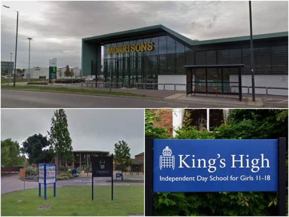 Pupils from Warwick School and Kings High School will be showcasing their products at Morrisions in Leamington this weekend. Photos by Google Street View and Gill Fletcher.