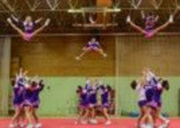 The Leamington Sparklers cheerleaders at the National Cheerleading Championships in Manchester.