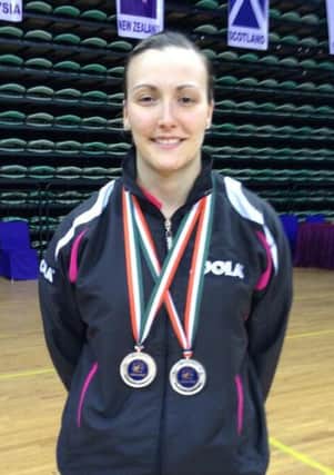 Kelly Sibley with her two Commonwealth medals.