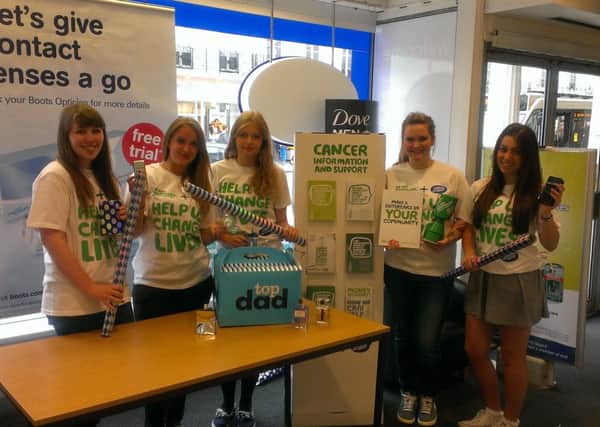 North Leamington School pupils Lottie Atkin, becky owen, Annabelle Keal, Daisy Jackson and Carly Spicer will be wrapping Father's Day gifts at Boots in Leamington on Saturday to raise money for Macmillan Cancer Support.