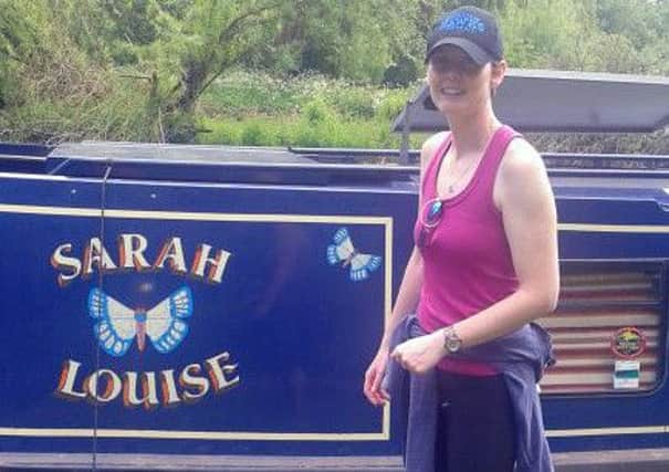 Sarah Louise Lithgow on her canal run.