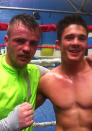 Frankie Gavin and Myles Vale pictured after the first sparring session together.