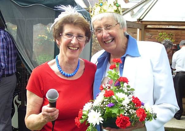 Leamington and Warwick Soroptimists president Jacky Graham with the winner of the club's coronation parade Wendy Shear.