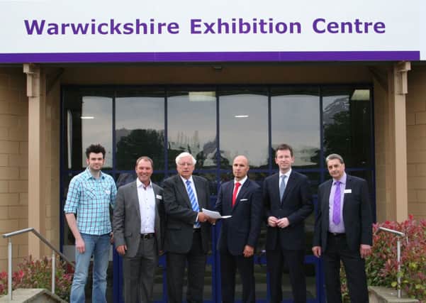 Warwick District Council leader Cllr Michael Doody (third from left) and Jeremy Wright MP (second from right) with Radford Semele residents Neil Brown, David Craven and Rowland Johnson.