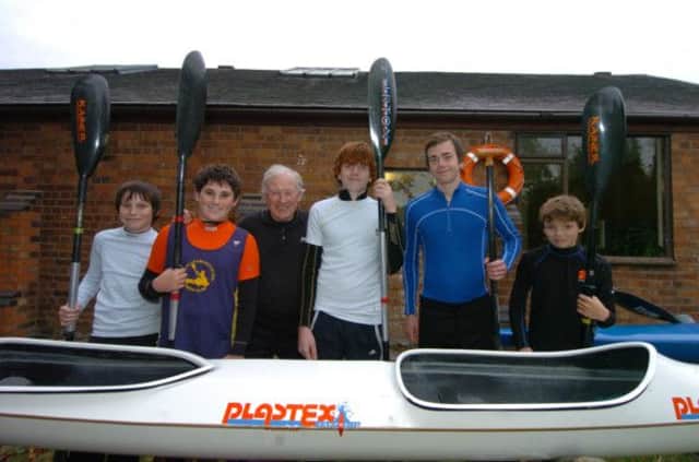 Leamrow_LC_Oct23 Tibor Herbent  ( Coach ) with Leamington Spa Canoe Club members.