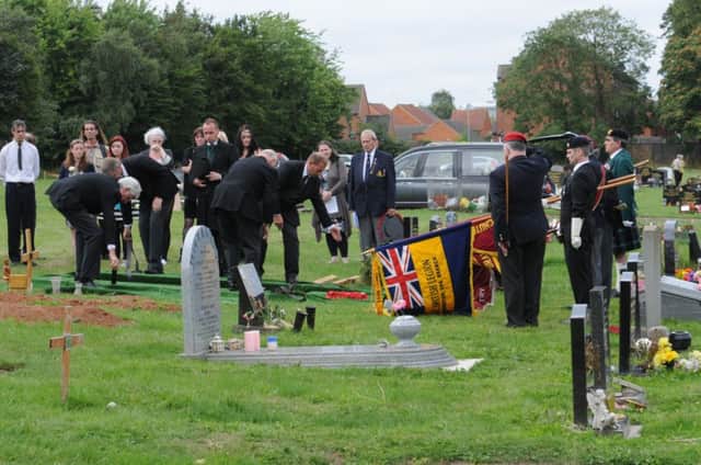 Mike Riley, who served with the Parachute Regiment, was buried with full military honours at Leamington Cemetary on Wednesday.
MHLC-14-08-13 Riley funeral Aug35