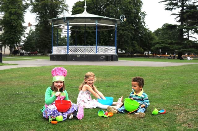 Daisy Brazier 5, Daisy Henry 4 and Leo Henry 2 were busy baking in the Pump Room Gardens on Thursday promoting Leamington's Food and Drink Festival.
MHLC-22-08-13 Food Festival Aug55