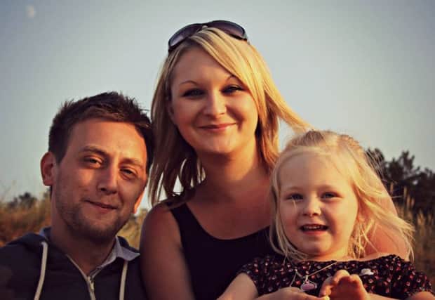 Tom Attwater with his fiancee Joely Smith and their daughter Kelli.