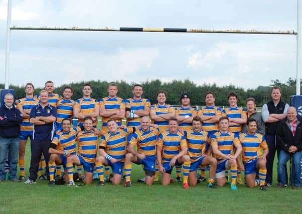 Old Leamingtonians line up ahead of their Midlands Two West season-opener at Droitwich.