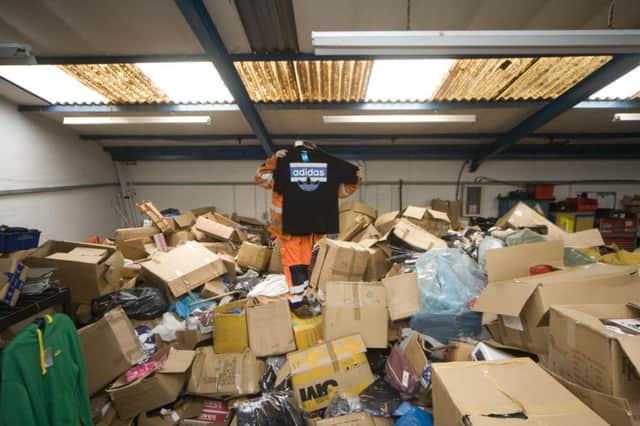 Nearly £3 million of counterfeit goods were seized by police at Wellesbourne Market on Saturday.