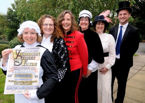 Harbury CofE School P.T.A. are holding a Victorian Fayre in October to raise money for the school. Organisers Janice Kerse, Jane Beaton, Amanda Lewis, Katherine Giblin and Hayley Bennett, along with Head Teacher Dave Cousens, are pictured in their Victorian attire.   
MHLC-24-09-13 Victorian Fayre Sep50