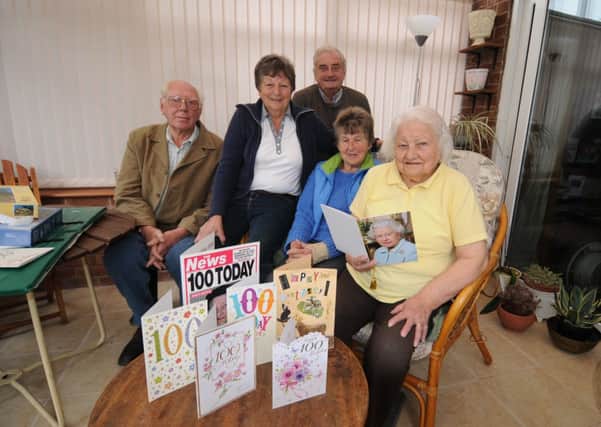 Josie Woodward, celebrating her 100th birthday with her family on Tuesday.
MHLC-01-10-13 centenarian oct04