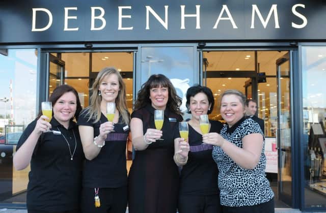 MHLC-23-10-13 farmers Oct76

The launch party for the new Debenhams store opening to the public on Thursday.

Pictured from the left, Rosie Stephen,Lisa Burrow,Kerry Makey (store manager),Janine Stevenson and Harriet Green.
