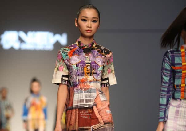 Sarah Morans designs being showcased at Shanghai Fashion Week.