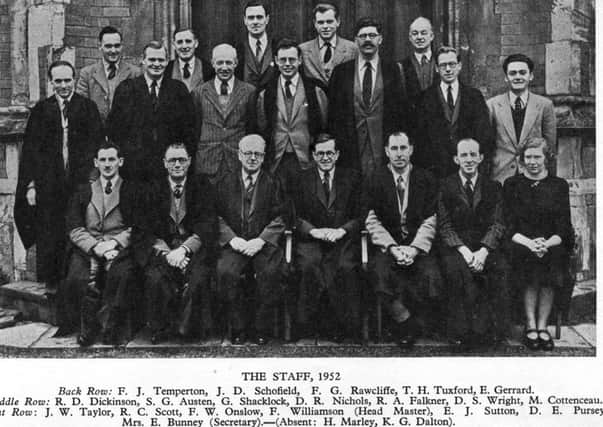 Leamington College staff 1952