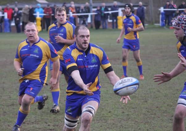 Tom Nicholson offloads during another Kenilworth attack. Picture submitted