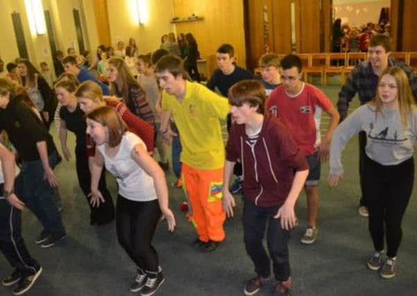 Warwickshire Scouts and Guides rehearse for the WAGS Gang Show.