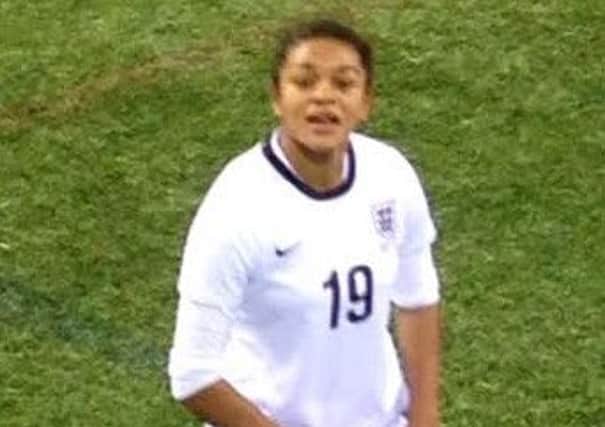 Former Warwick Angel Jess Carter making her England under-19 debut. Picture submitted
