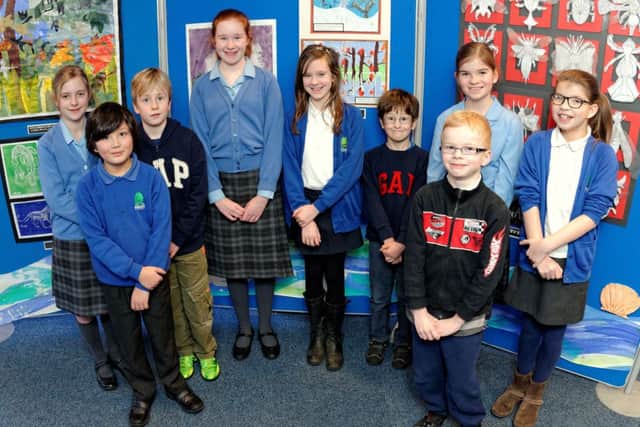 Pupils who contributed towards the Exhibition of Young Local Artists at Warwick School.