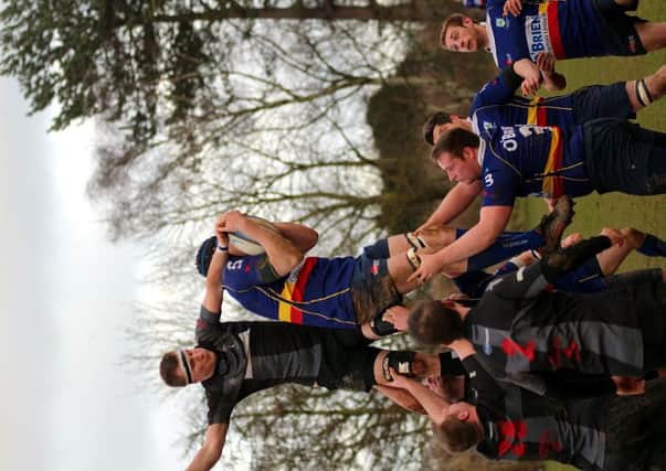 Craig Smith secures lineout possession for Leamington in their clash with Spartans. Picture: Gina Ruyssevelt