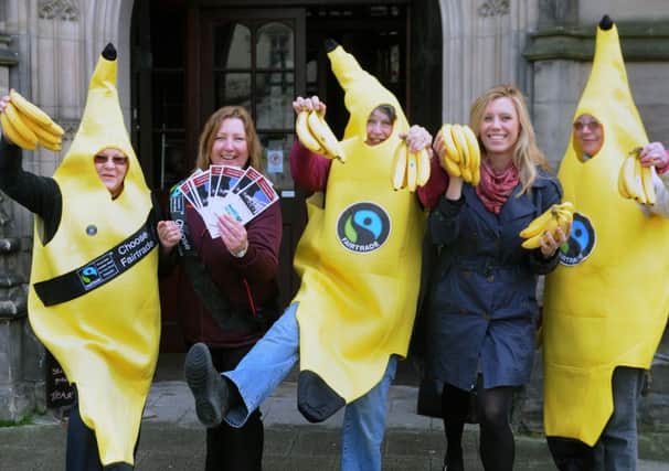 Members of the Leamington Fairtrade steering group are pictured launching a directory of Fairtrade services in the town last year.