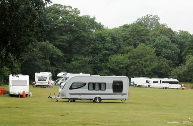 Gypsies who moved on to Myton Fields in Warwick last year.