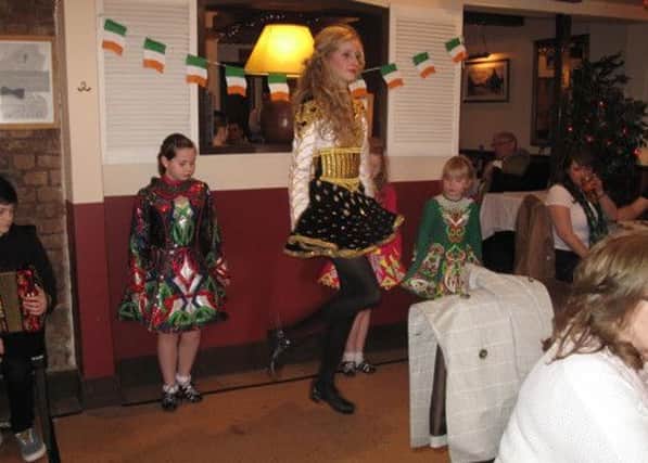 Waitress Tara Hart led the Irish Dancing at Seasons Restaurant in Leamington.