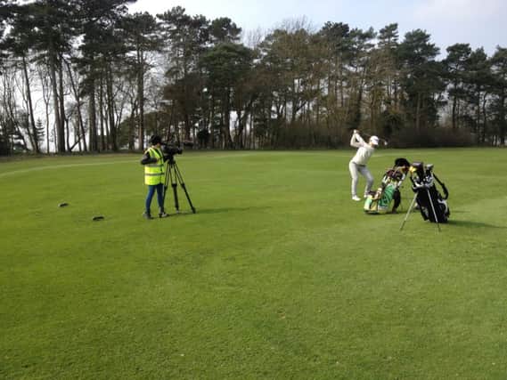 BBC filming at the Leamington and County Golf Club.