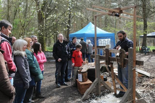 A previous woodland craft day held at Oakley Wood.