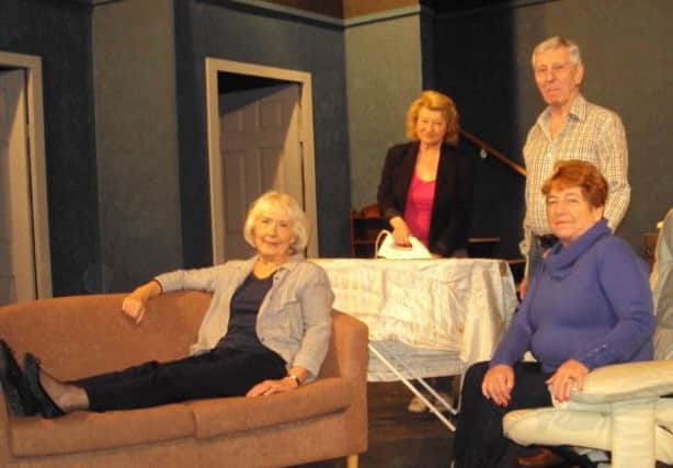 Lorna Spenser (Lucille), Liz Brooks (Doris), David Draper (Sam) and Elaine Freeborn (Ida) in The Cemetery Club at the Talisman Theatre.