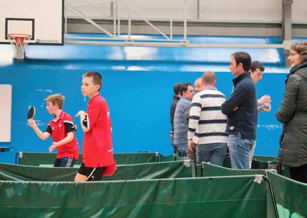 Ricardo Bolanos (front) and Robbie Fitchford in action for Lillington Free Church.