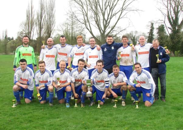 Leamington & District Sunday League Division 2 Cup winners Chadwick End. Four of the Grace brothers, Patrick, Ciaran, Matthew and Niall were in the squad.